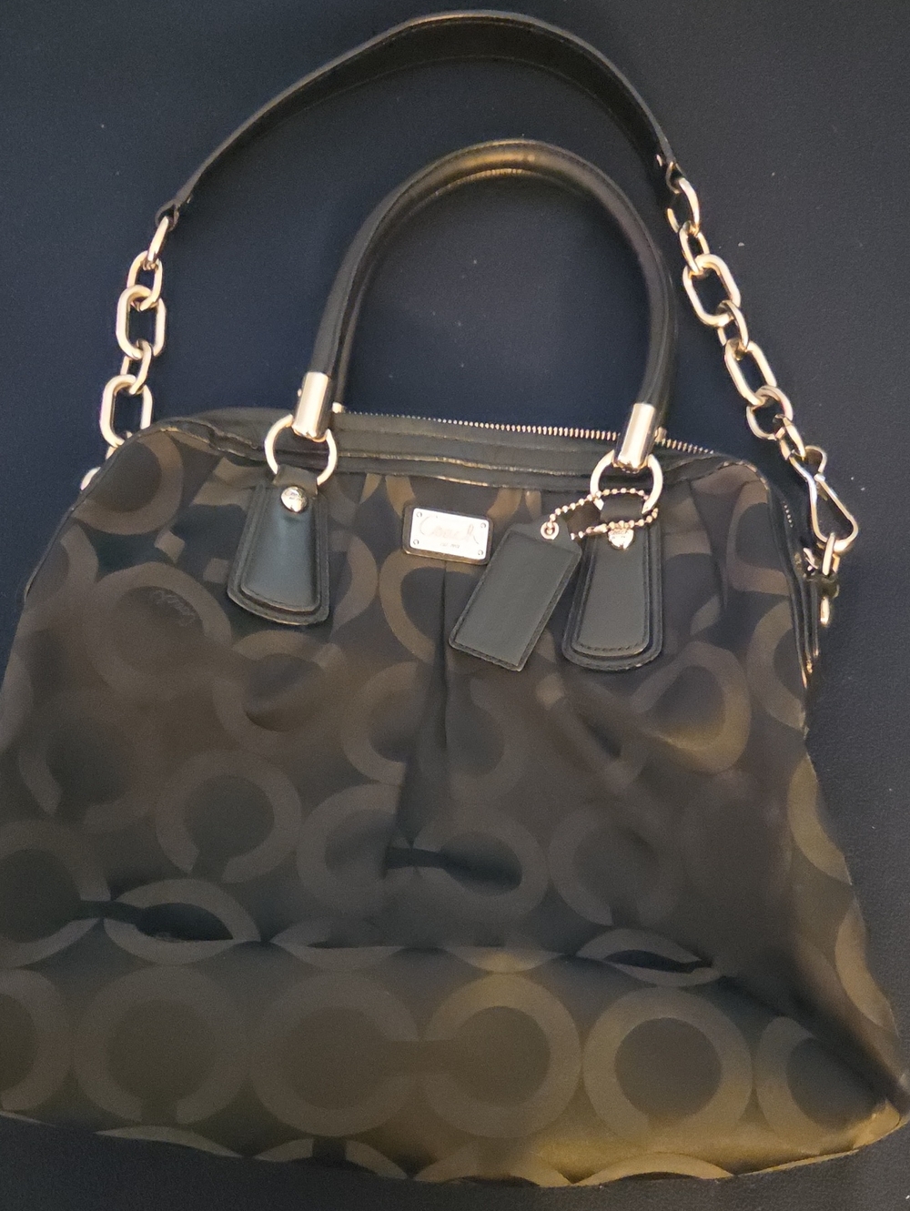 Authentic Coach Mia Inlaid C Convertible Shoulder Bag / Hobo (Style 15842)